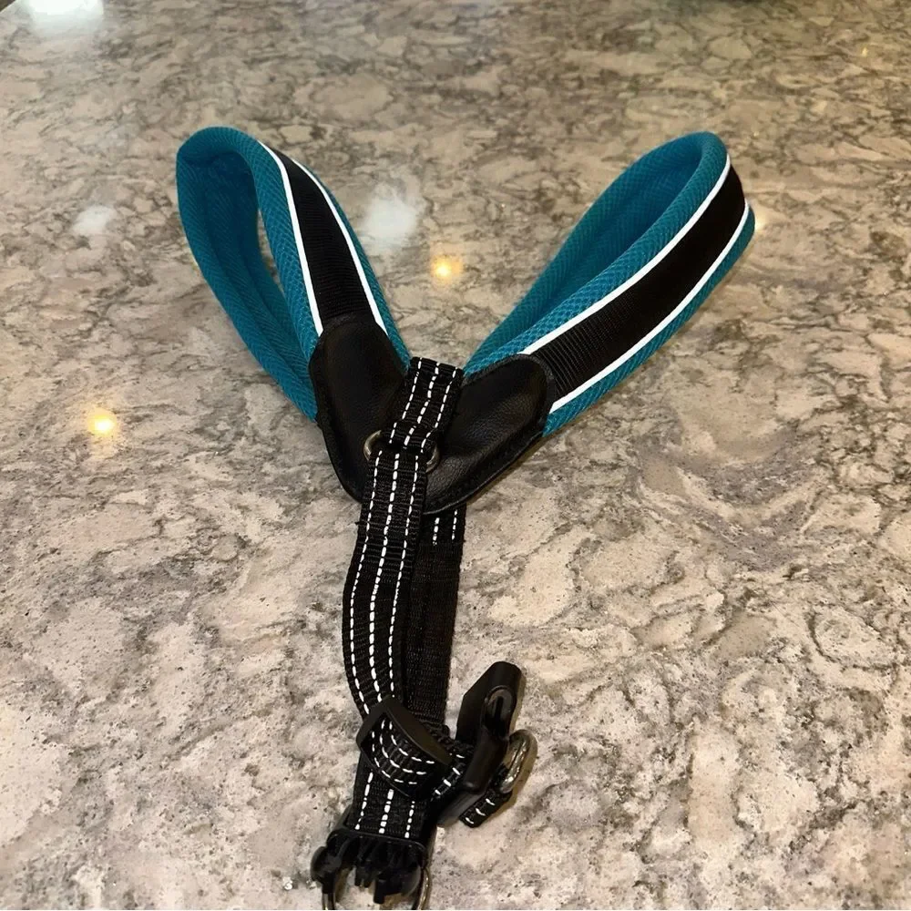 💙 Reflective Mesh Dog Harness – Adjustable, Blue (Like New)